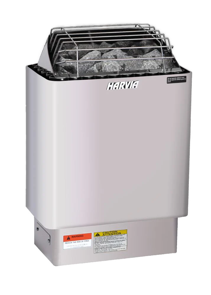 Harvia KIP 6kW Wall-Mounted Electric Sauna Heater with Built-In Controller