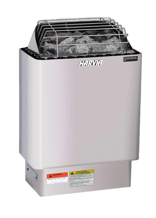 Harvia KIP 6kW Wall-Mounted Electric Sauna Heater with Built-In Controller